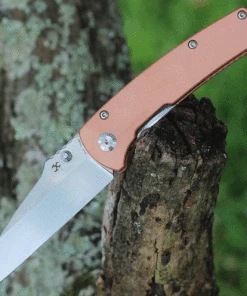 Kansept Knives Main Street K1015B5, 3.41" 154CM Stonewashed Wharncliffe Blade, Copper Handle