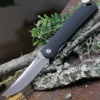 Kansept Knives Kansept Hazakura T1019C1, 3.54" 154CM Satin Plain Blade, Black G-10 Handle