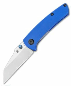 Kansept Knives T2015A4 Little Main Street Folding Knife, 2.25" 154CM Reverse Tanto Satin Plain Blade, Blue G10 Handle
