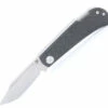 Kansept Knives Kansept Wedge Back Lock T2026B5, 2.45" 154CM Stonewashed Plain Blade, Twill Carbon Fiber Handle
