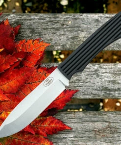 Fallkniven Taiga Forester 2, 4.72" Lam. CoS Plain Blade, Black Thermorun Handle w/ Zytel Sheath