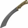 Tops AKLU-01 A-Klub, 12.38" 1095 Acid Rain Blade, Green Canvas Micarta Handle