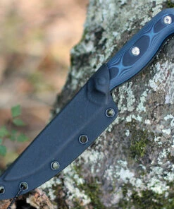 Tops Knives Dicer 4 Steak Knife DCR4-01, 4.38" CPM S35VN Tumble Blade, Blue/Black G10 Handle -Buck Knives Sales TPDCR401.2 29045.1604524198