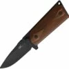 Ultimate Equipment M1911 Compact Hammerhead UECKW, 4.2" 440C Black Titanium Plain Blade, Brown Checkered Walnut Handle