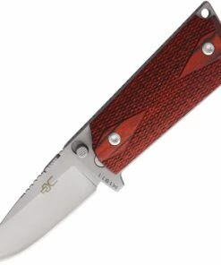 Ultimate Equipment M1911 Compact Hammerhead UECLR, 4.2" 440C Stainless Satin Plain Blade, Rosewood Checkered G-10 Handle