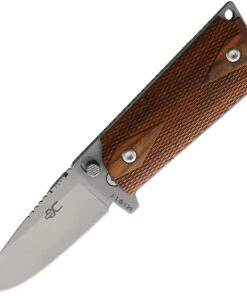 Ultimate Equipment M1911 Compact Hammerhead UECLW, 4.2" 440C Stainless Satin Plain Blade, Brown Checkered Walnut Handle