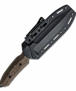 Viper Knives Fearless Fixed Blade 4020CM, 6.0" Sleipner Black PVD Coated Single Edge Dagger, Brown Canvas Burlap Micarta Handles, Kydex Sheath -Buck Knives Sales VP4020CMnb 91105.1620919410
