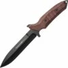 Viper Knives Fearless Fixed Blade 4020CR, 6.0" Sleipner Black PVD Coated Single Edge Dagger, Red Canvas Burlap Micarta Handles, Kydex Sheath