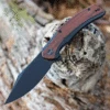 We Knife Co. WE Knife Snick - Blk Ti / Cuibourtia Wood (3.5" CPM 20CV Blk SW) WE19022F-3