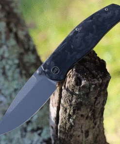 WE Knife Co. Esprit - Gray Marble CF / Ti (3.25" CPM-20CV Gray SW) 20025A-A