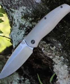 WE Knife Co. Esprit - Gray Orange Peel Ti (3.25" CPM-20CV Satin) 20025B-A