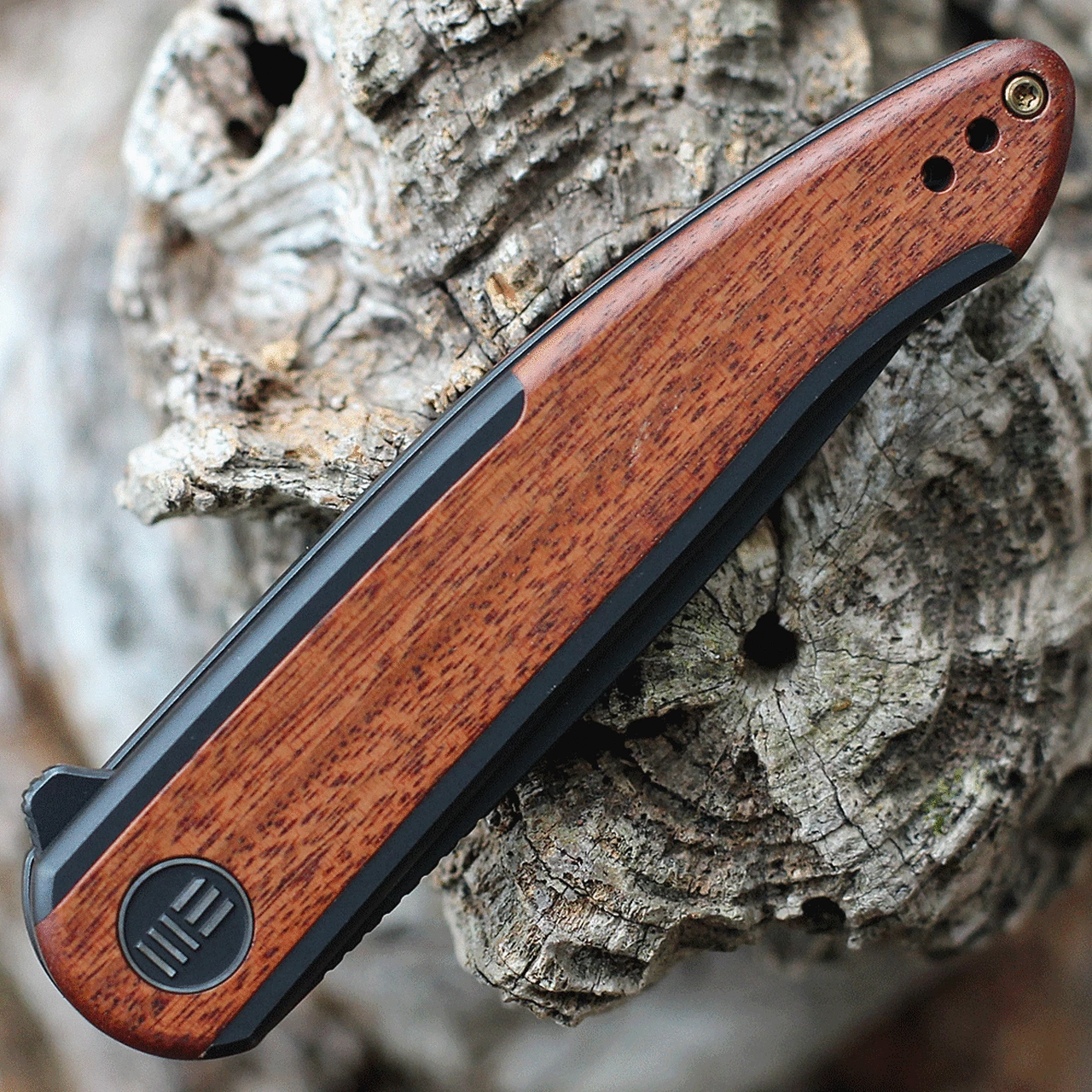 We Knife Co. WE Knife Smooth Sentinel - Blk Ti/Cuiboutia (3" CPM 20CV Blk) WE20043-3 3 We Knife Co. WE Knife Smooth Sentinel - Blk Ti/Cuiboutia (3" CPM 20CV Blk) WE20043-3 - Image 3