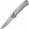 WE Knife Co. Gava, 2006A, 3.25" CPM-20CV Bead Blast Stonewash Clip Point Blade, Gray Titanium Handle