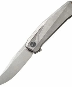 WE Knife Co. Gava, 2006A, 3.25" CPM-20CV Bead Blast Stonewash Clip Point Blade, Gray Titanium Handle