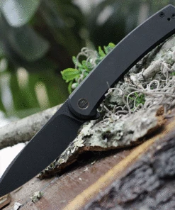 WE Knife Co. Upshot 2102B, 3.47" CPM-20CV Black Stonewashed Blade, Black Titanium Handle - Limited Edition