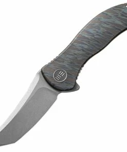 WE Knife Co. Synergy 2, 912F, 3.49" M390 Tanto Integral Blade, Blue & Bronze Titanium Handle