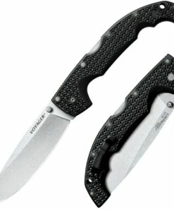 Cold Steel Voyager CS-29AB, 4.0" AUS10A Plain Blade, Black Griv-Ex Handle