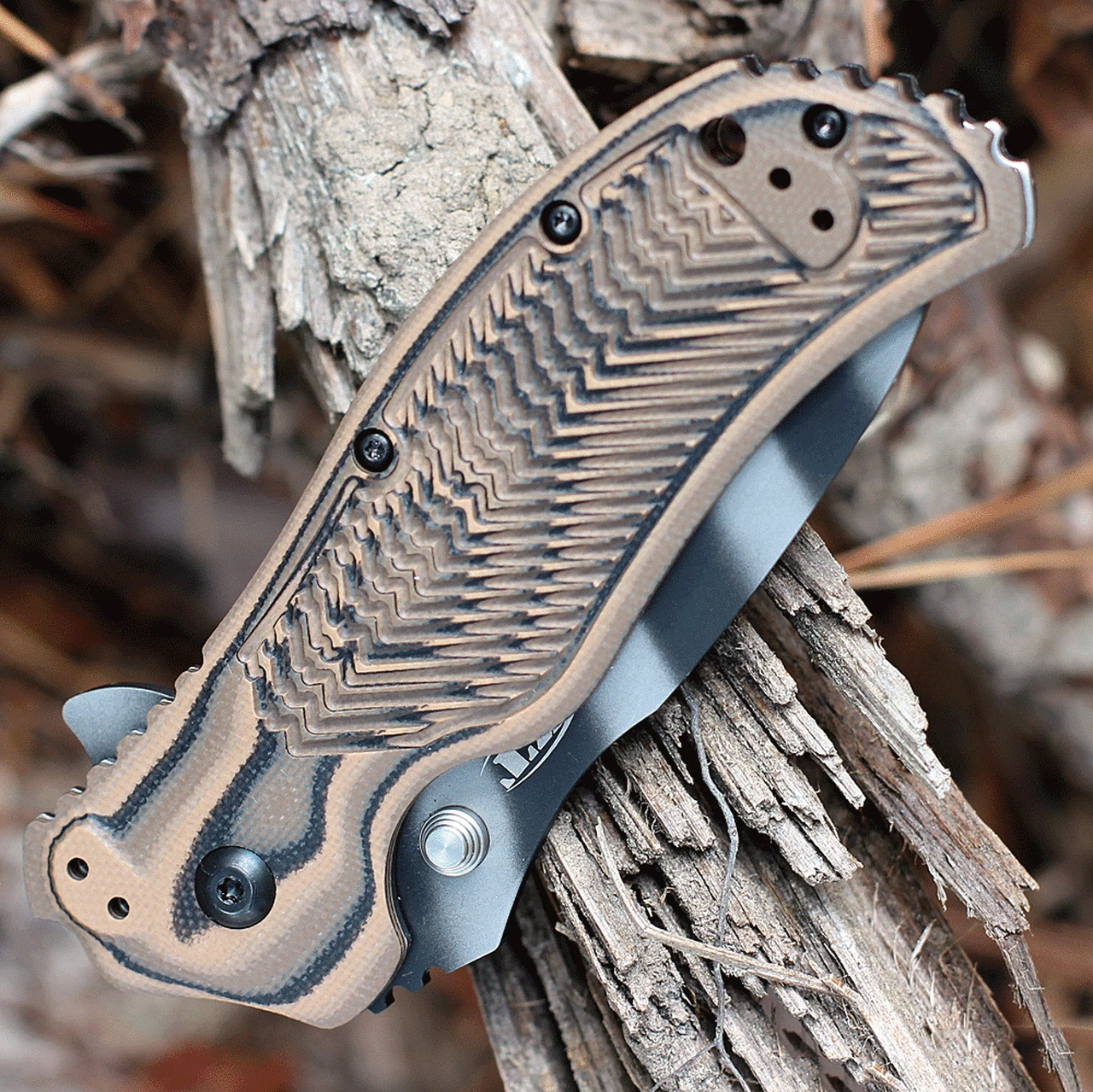 Zero Tolerance Hyena Brown (3.25" S30V Tiger Stripe) - 0350TS-HB 3 Zero Tolerance Hyena Brown (3.25" S30V Tiger Stripe) - 0350TS-HB - Image 3