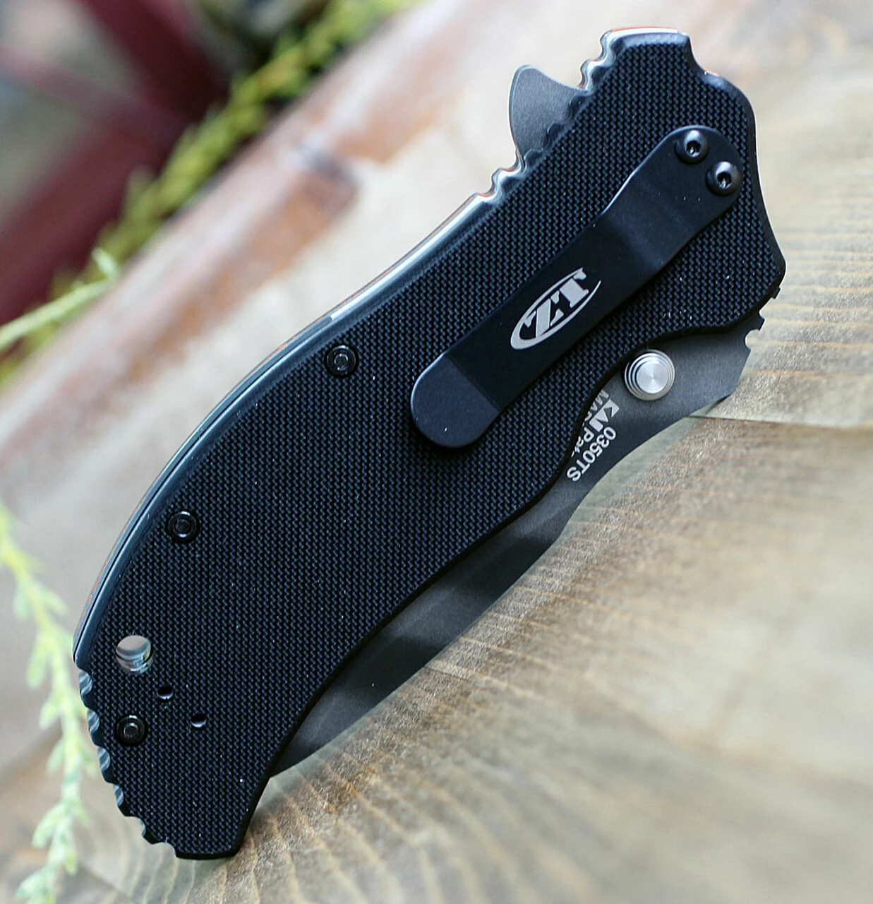 Zero Tolerance 0350TSMOC Linerlock A/O, 3.25" CPM S30V Tiger Stripe Blade, Moccasin G10 Handle 4 Zero Tolerance 0350TSMOC Linerlock A/O, 3.25" CPM S30V Tiger Stripe Blade, Moccasin G10 Handle - Image 4