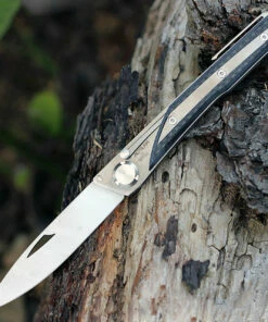 Actilam S4CFC Folder w/Clip, 3.5" 14C28N Plain Blade, Carbon fiber Handle