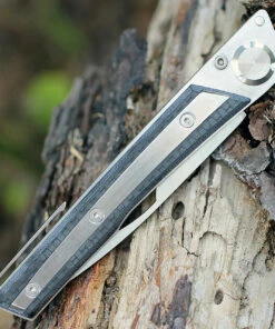 Actilam S4CFC Folder w/Clip, 3.5" 14C28N Plain Blade, Carbon fiber Handle -Buck Knives Sales acts4cfc 2 26619.1566585966