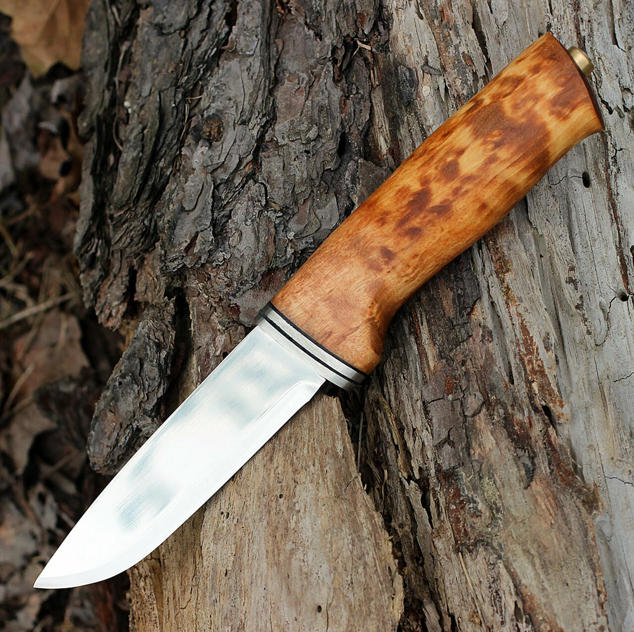 Helle Alden, Sandvik 12C27 Stainless Steel, Curly Birch Handle 2 Helle Alden, Sandvik 12C27 Stainless Steel, Curly Birch Handle - Image 2