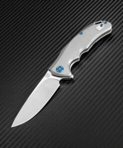 Artisan Cutlery Artisan Small Tradition ATZ1702GSGY, 3.27" S35VN Plain Blade, Gray TC4 Titanium Handle