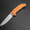 Artisan Cutlery Artisan Tradition ATZ1702POE, 3.94" D2 Plain Blade, Orange G-10 Handle