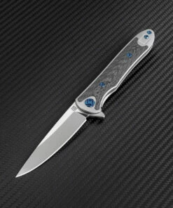 Artisan Cutlery Artisan ATZ1707GSGY Small Shark, 3.15" S35VN Plain Blade, Gray Titanium TC4 Handle