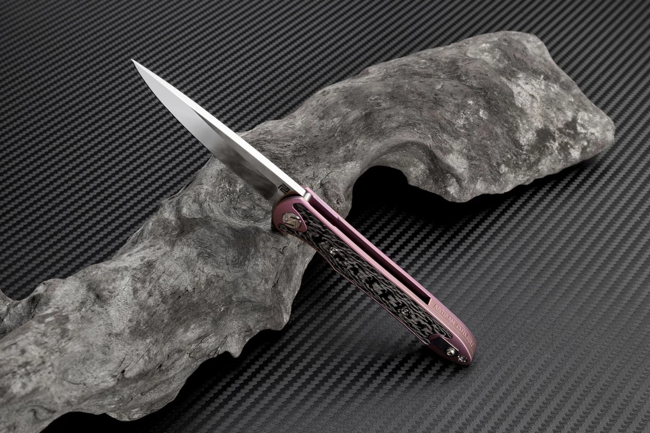 Artisan Cutlery Artisan ATZ1707GSRE Small Shark, 3.15" S35VN Plain Blade, Purple Titanium TC4 Handle 3 Artisan Cutlery Artisan ATZ1707GSRE Small Shark, 3.15" S35VN Plain Blade, Purple Titanium TC4 Handle - Image 3