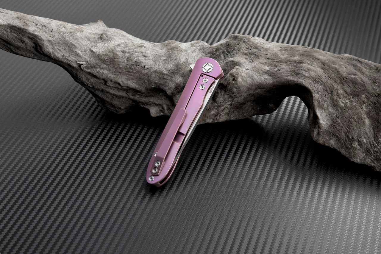 Artisan Cutlery Artisan ATZ1707GSRE Small Shark, 3.15" S35VN Plain Blade, Purple Titanium TC4 Handle 4 Artisan Cutlery Artisan ATZ1707GSRE Small Shark, 3.15" S35VN Plain Blade, Purple Titanium TC4 Handle - Image 4