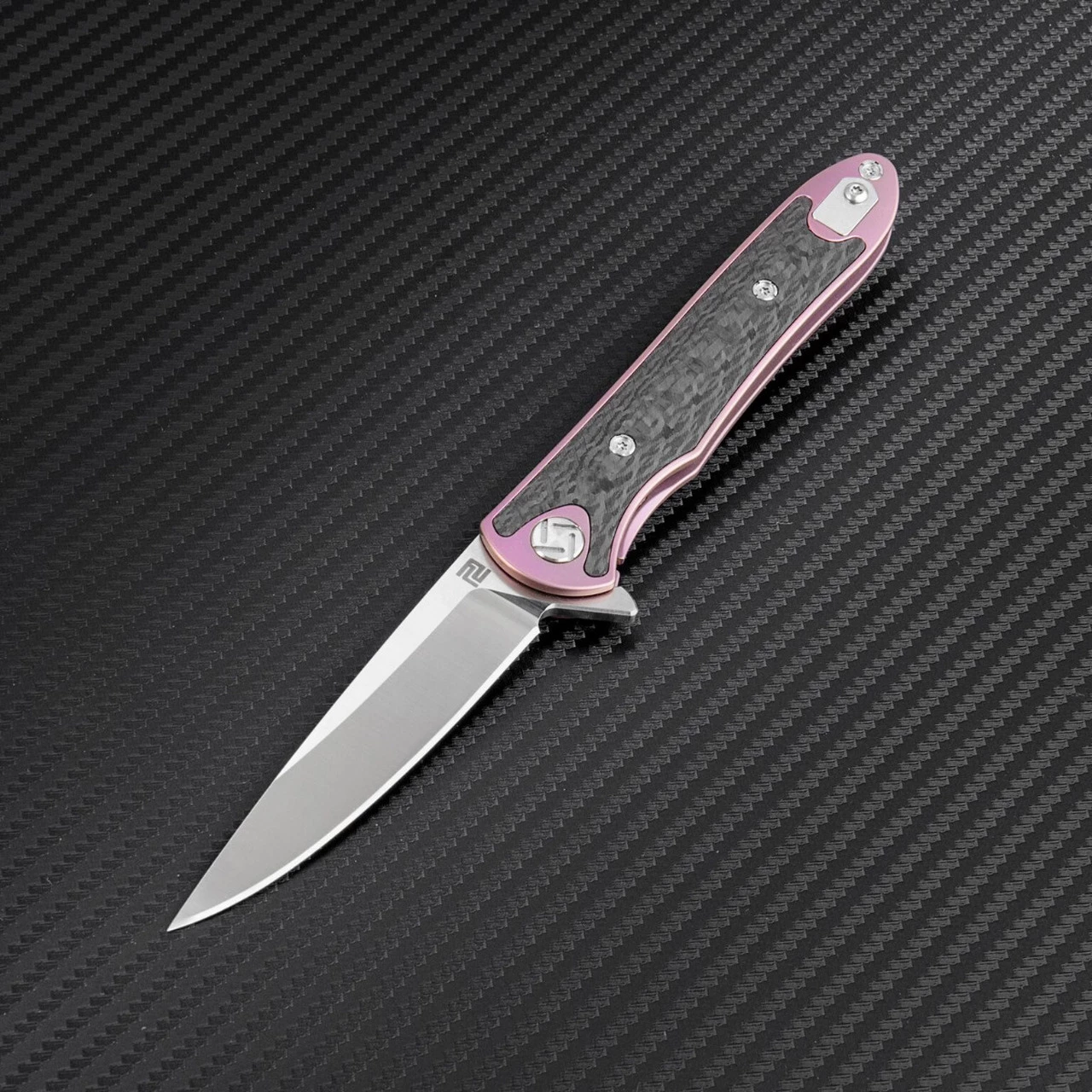 Artisan Cutlery Artisan ATZ1707GSRE Small Shark, 3.15" S35VN Plain Blade, Purple Titanium TC4 Handle 2 Artisan Cutlery Artisan ATZ1707GSRE Small Shark, 3.15" S35VN Plain Blade, Purple Titanium TC4 Handle - Image 2