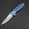 Artisan Cutlery Artisan Dragonfly ATZ1801GBUS, 3.94" S35VN Plain Blade, Blue TC4 Titanium Handle