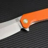 Artisan Cutlery Artisan Osprey ATZ1803POEF, 3.94" D2 Plain Blade, Orange (Flat) G-10 Handle