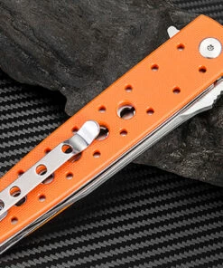 Artisan Cutlery Artisan Virginia ATZ1807POEF, 3.94" D2 Plain Blade, Flat Orange G-10 Handle -Buck Knives Sales atz1807poef 1 69497.1566586023