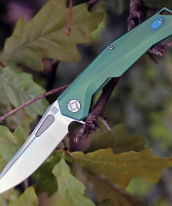 Artisan Cutlery Artisan Zumwalt ATZ1808GGNM, 3.78" M390 Plain Blade, Green Titanium Handle