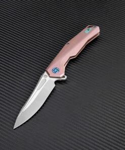 Artisan Cutlery Artisan Zumwalt ATZ1808GREM, 3.78" M390 Plain Blade, Rose Titanium Handle