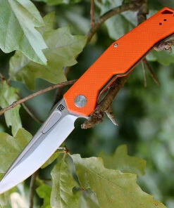 Artisan Cutlery Artisan Zumwalt ATZ1808POEF, 3.94" D2 Plain Blade, Flat Orange G-10 Handle