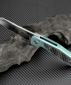 Artisan Cutlery Artisan Falcon ATZ1809GGNS, 3.62" S35VN Plain Blade, Green Carbon Fiber/Titanium Handle -Buck Knives Sales atz1809ggn 1 57267.1566586108