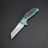 Artisan Cutlery Artisan Falcon ATZ1809GGNS, 3.62" S35VN Plain Blade, Green Carbon Fiber/Titanium Handle