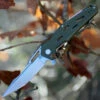 Artisan Cutlery Artisan Interceptor ATZ1812PSGN, 3.54" D2 Tanto Blade, Green G10 Handle
