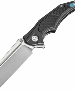 Artisan Cutlery Artisan Apache ATZ1813GBKM, 3.82" M390 Plain Blade, Black Titanium Handle