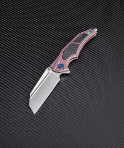Artisan Cutlery Artisan Apache ATZ1813GRES, 3.82" S35VN Plain Blade, Rose Titanium/Carbon Fiber Handle
