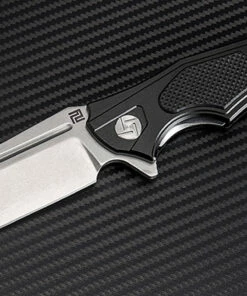 Artisan Cutlery Artisan Apache ATZ1813PBBK, 3.7" D2 Plain Blade, Black Aluminum/G-10 Handle