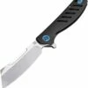 Artisan Cutlery Artisan Tomahawk ATZ1815GBKM, 3.75" M390 Plain Blade, Black Titanium Handle