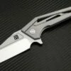 Artisan Cutlery Artisan Ravine ATZ1819GGYM, 2.83" M390 Steel Tanto Blade, Grey Titanium Handle