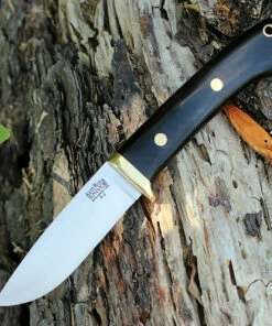 Bark River Knives Bark River 02116MBC Classic Drop Point Hunter, 3.7" A-2 Steel, Black Canvas Micarta