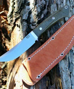 Bark River Knives Bark River 02145MGC Classic Trailing Point Hunter, 4.5" CPM 154 Plain Blade, Green Canvas Micarta Handle -Buck Knives Sales ba02145mgc 1 60961.1566586106