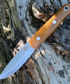 Bark River Knives Bark River 023MNC Ultra-Lite Bushcrafter, 3.25" CPM 3V Plain Blade, Natural Canvas Micarta Handle