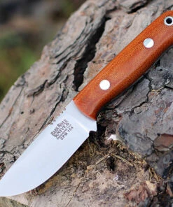 Bark River Knives Bark River Bravo Micro, 2.25 in. CPM-154 Plain Blade, Brown Canvas Micarta